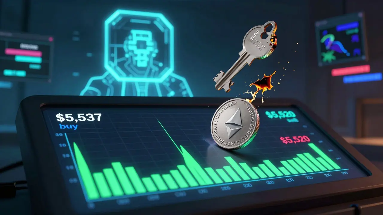 Uniswap V2 terminal with unstable liquidity and a glowing, vulnerable smart contract in cyberpunk style