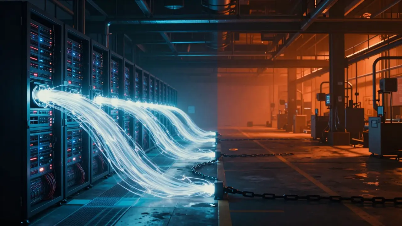 Neon servers draining energy from local factories