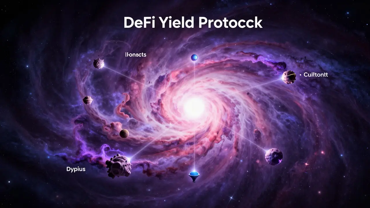 Cosmic nebula forming a bright star core symbolizing the Dypius ecosystem expansion