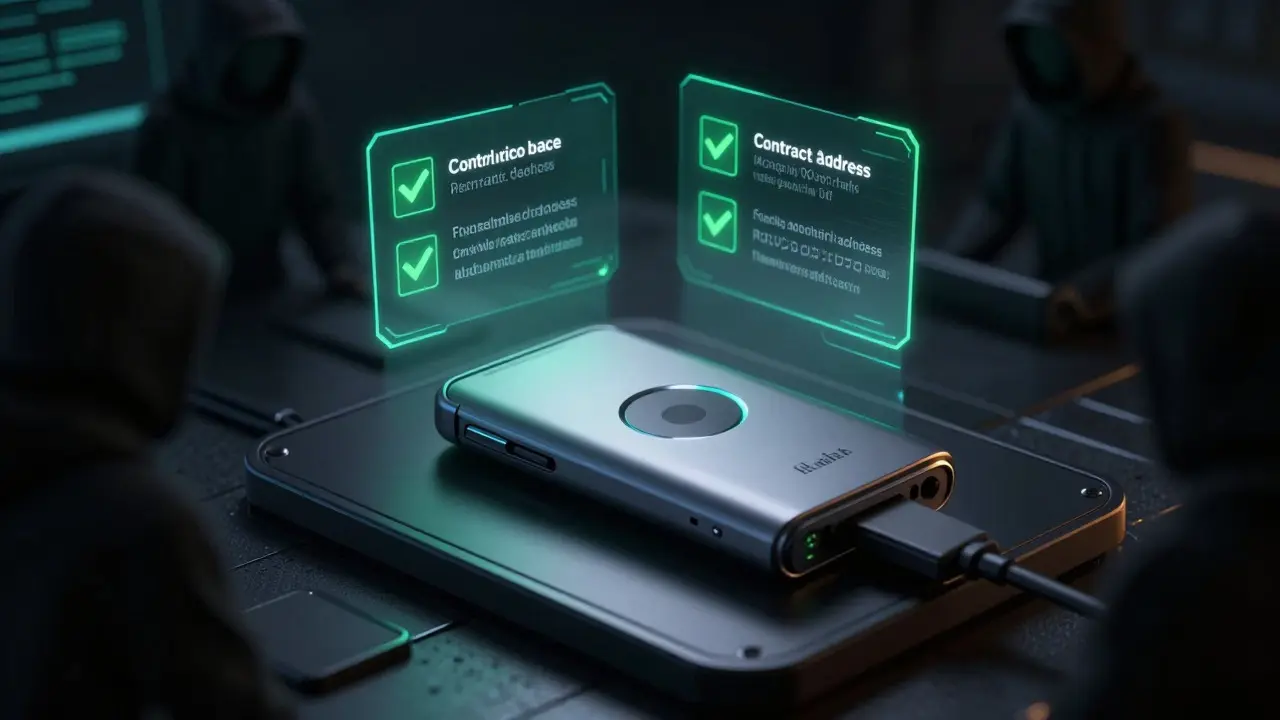 Secure crypto wallet with holographic verification checks